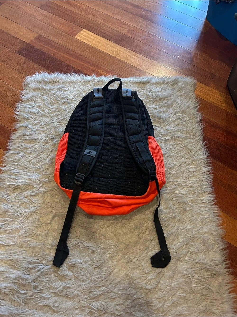 Adidas Black and Orange Men's Backpack